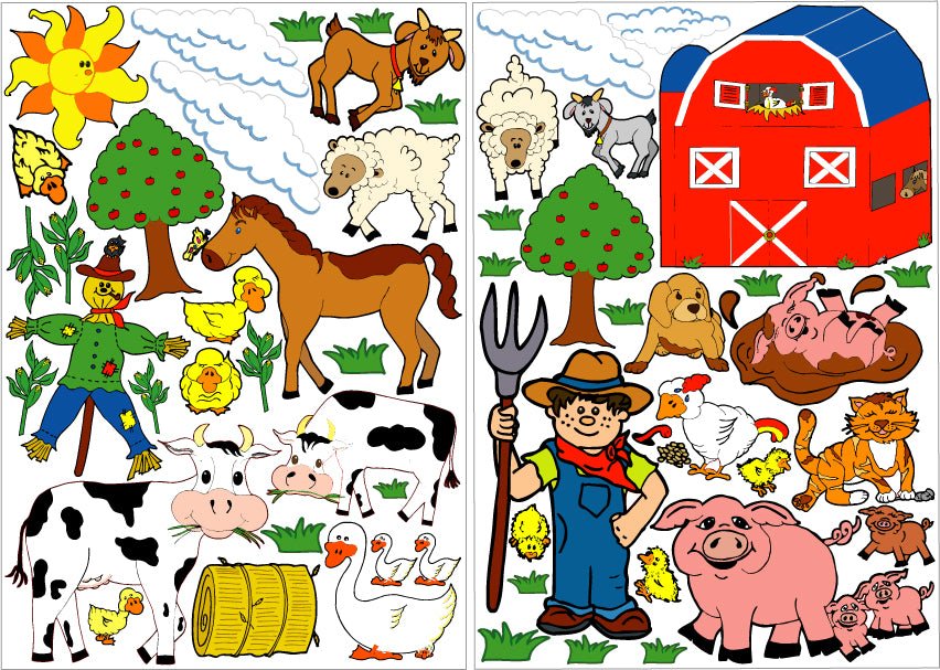 Farm Animals Wall Decals and Room Decor - prestochangodecor