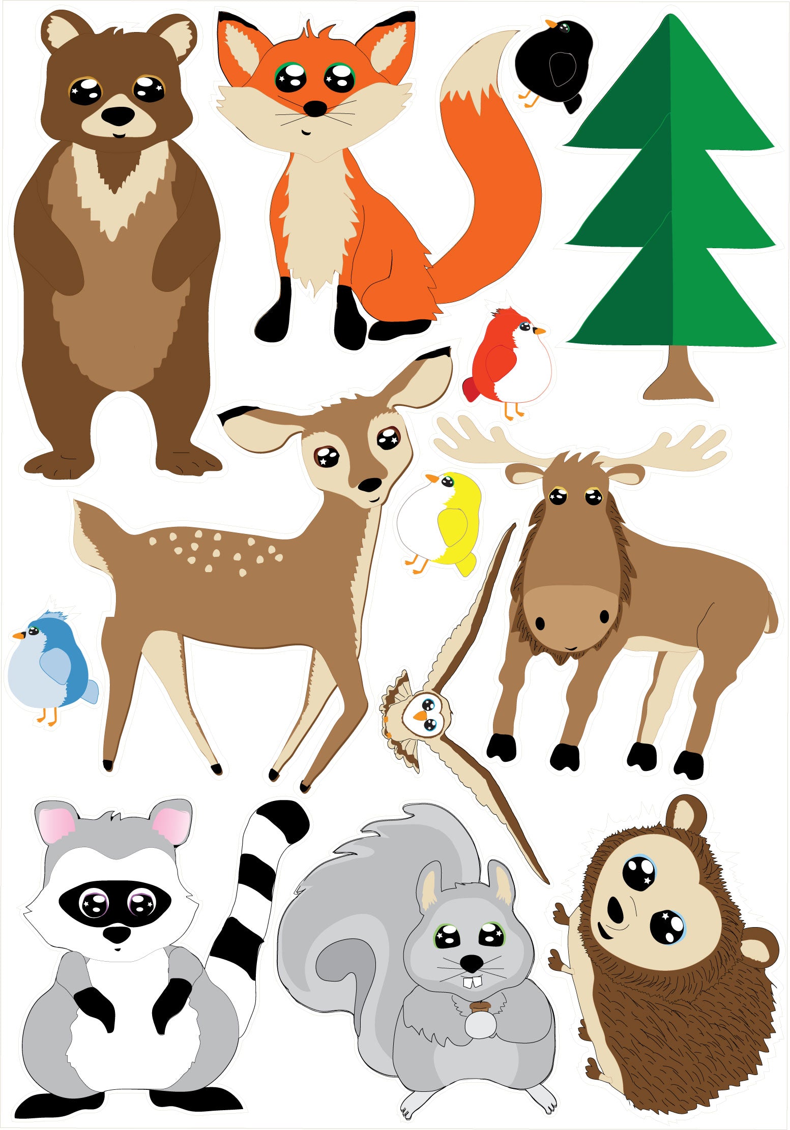 Woodland Forest Animal Wall Decals and Children's Nursery Decor