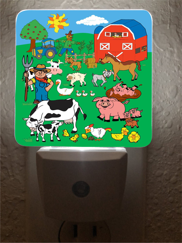 Farm Animal Night Light Lamp - prestochangodecor