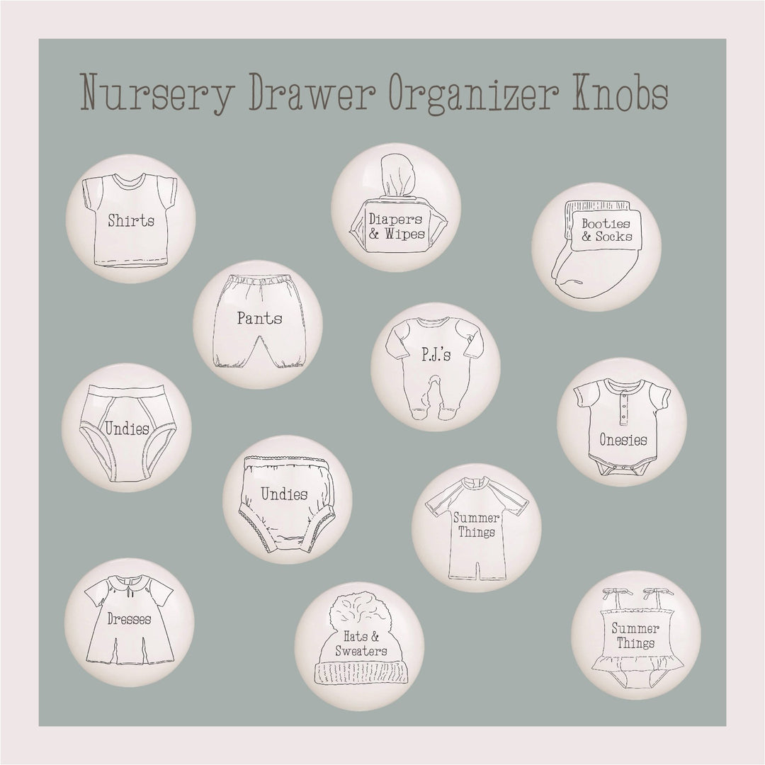 Baby Clothes Ceramic Drawer Knobs - prestochangodecor