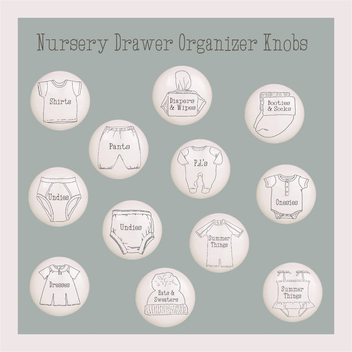 Baby Clothes Ceramic Drawer Knobs - prestochangodecor