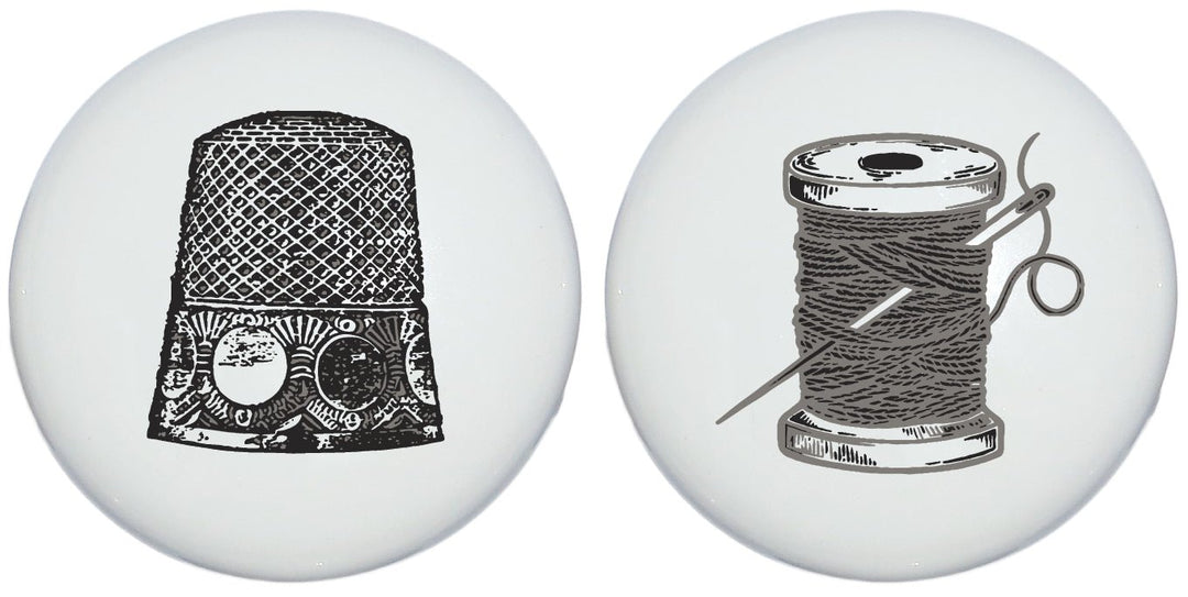 Antique Sewing Ceramic Drawer Knobs - prestochangodecor