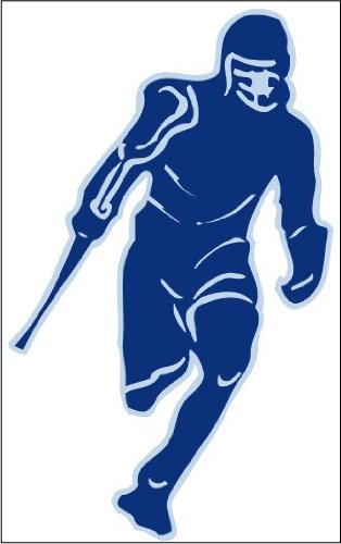 Lacrosse Player Blue Wall Sticker Decals