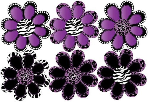 Animal Print Flower Wall Decals