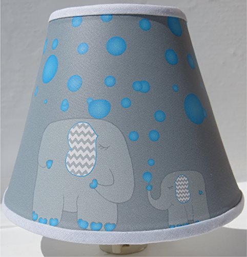 Elephant Night Lights with Blue Bubbles / Elephant Wall Decor