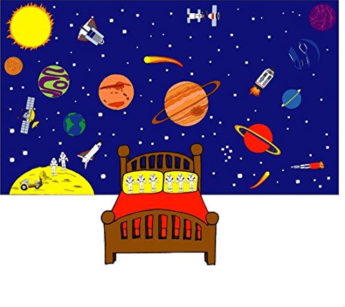 Giant Space Solar System Planets Mural Wall Decals / Stickers
