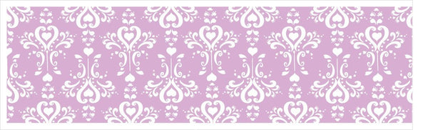 Purple and White Damask Border Wall Decals / Purple Border Wall Decor