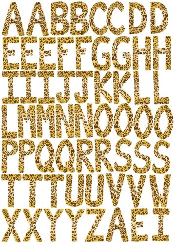 ABC Alphabet Leopard Print Wall Decals