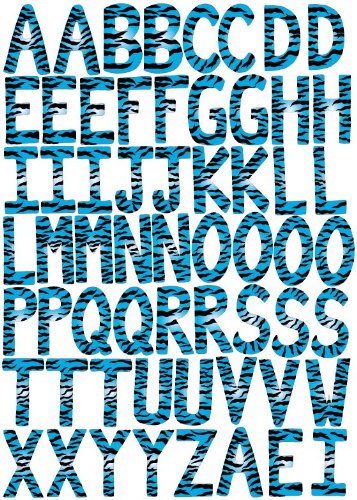 Zebra Print ABC Alphabet Wall Decals