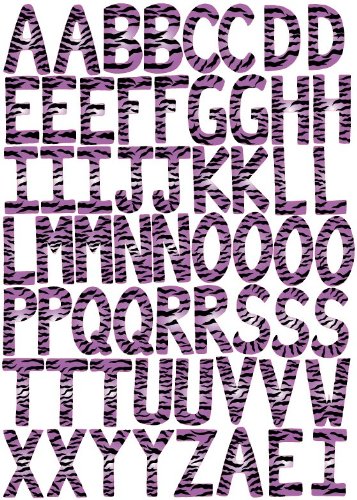 ABC Alphabet Wall Zebra Print Decals