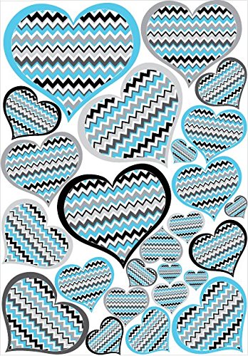 Chevron Heart Wall Decals