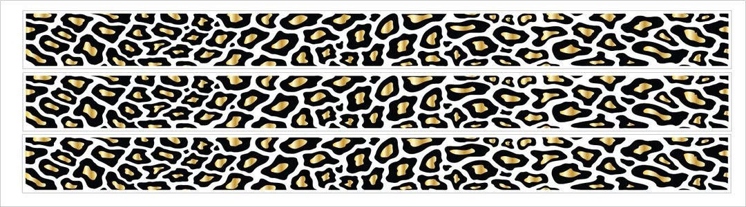 Gold Leopard Print Border Wall Decals