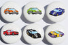 Stock Race Car Drawer Pulls / Race Car Childern's Nursery Decor Ceramic Drawer Knobs, 6 Set