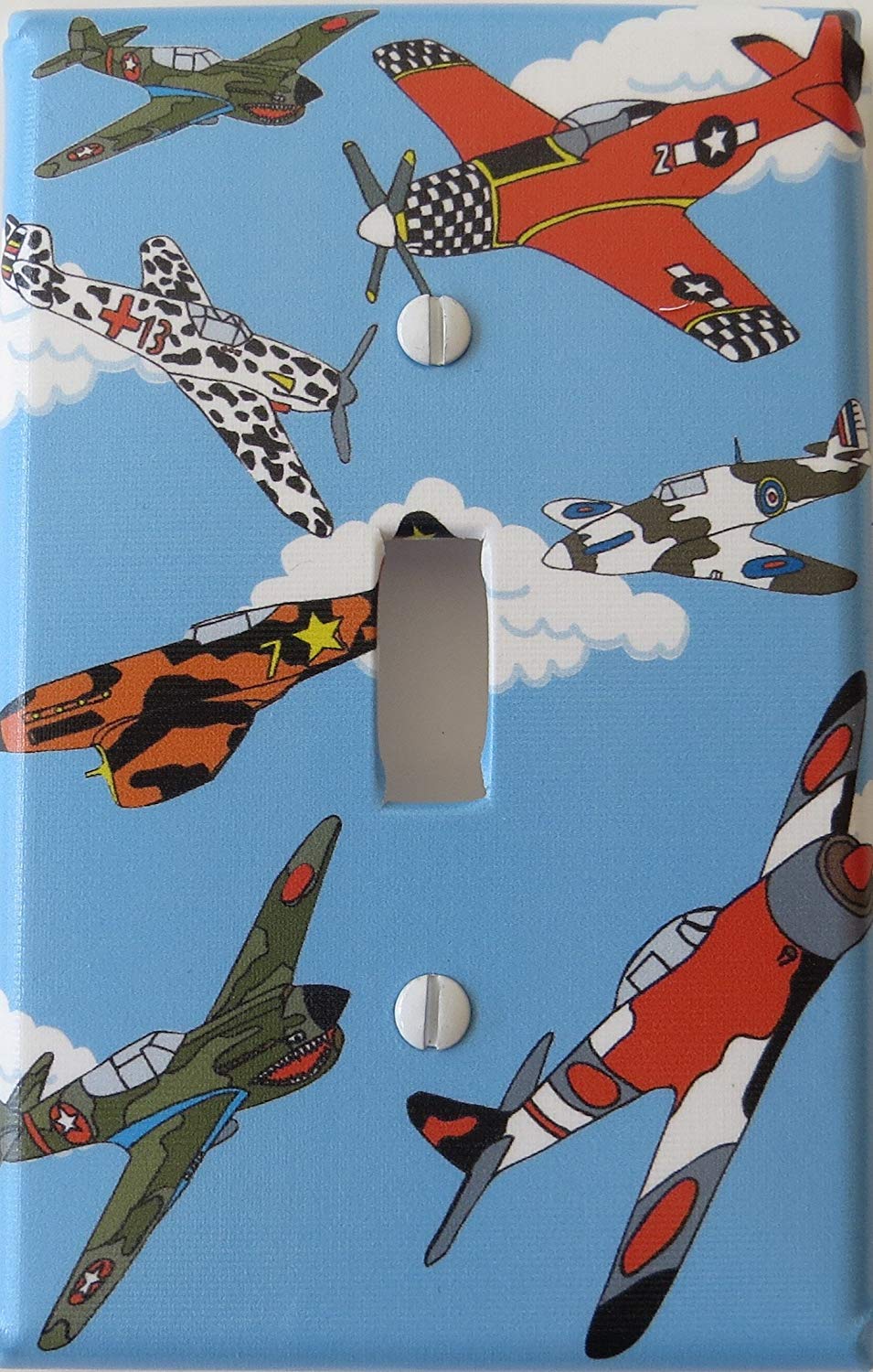 Airplane Light Switch Plate Single Toggle Airplane Wall Decor