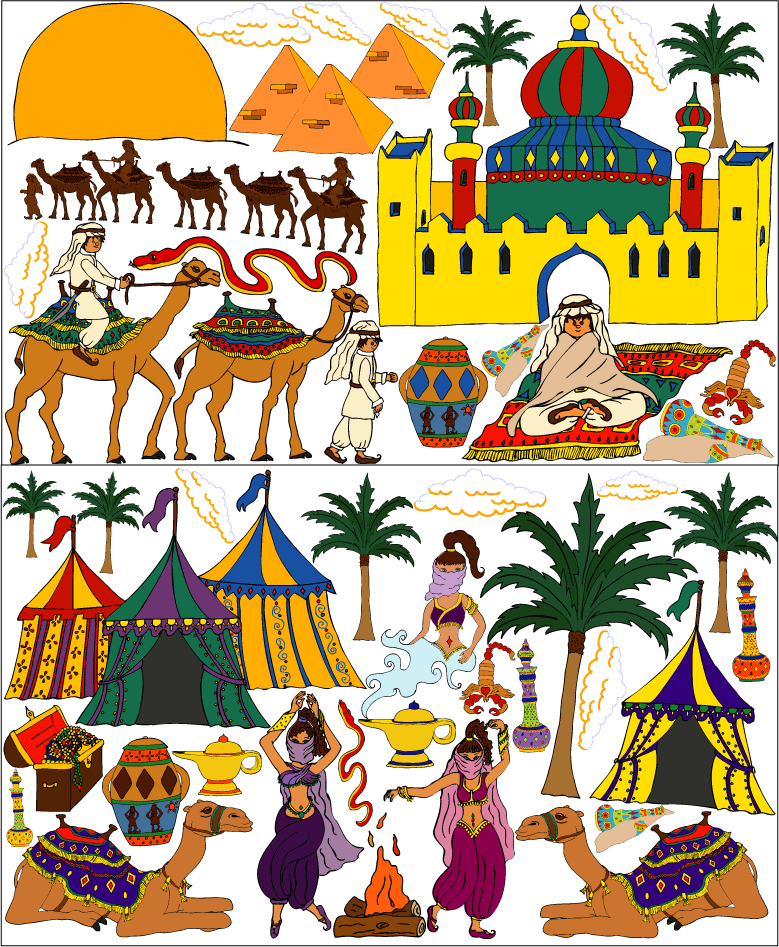 Arabian Nights Mural Wall Decals