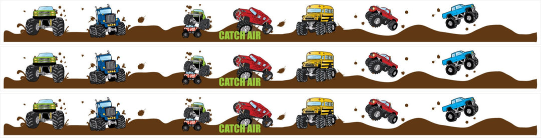 Monster Truck Wall Border Decals - prestochangodecor