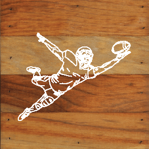 Football Art Print Natural Wall Hanging - prestochangodecor