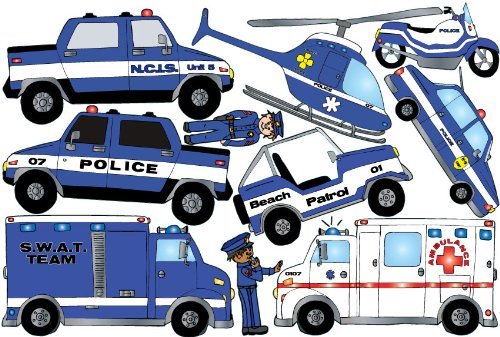 Police Wall Decals - prestochangodecor
