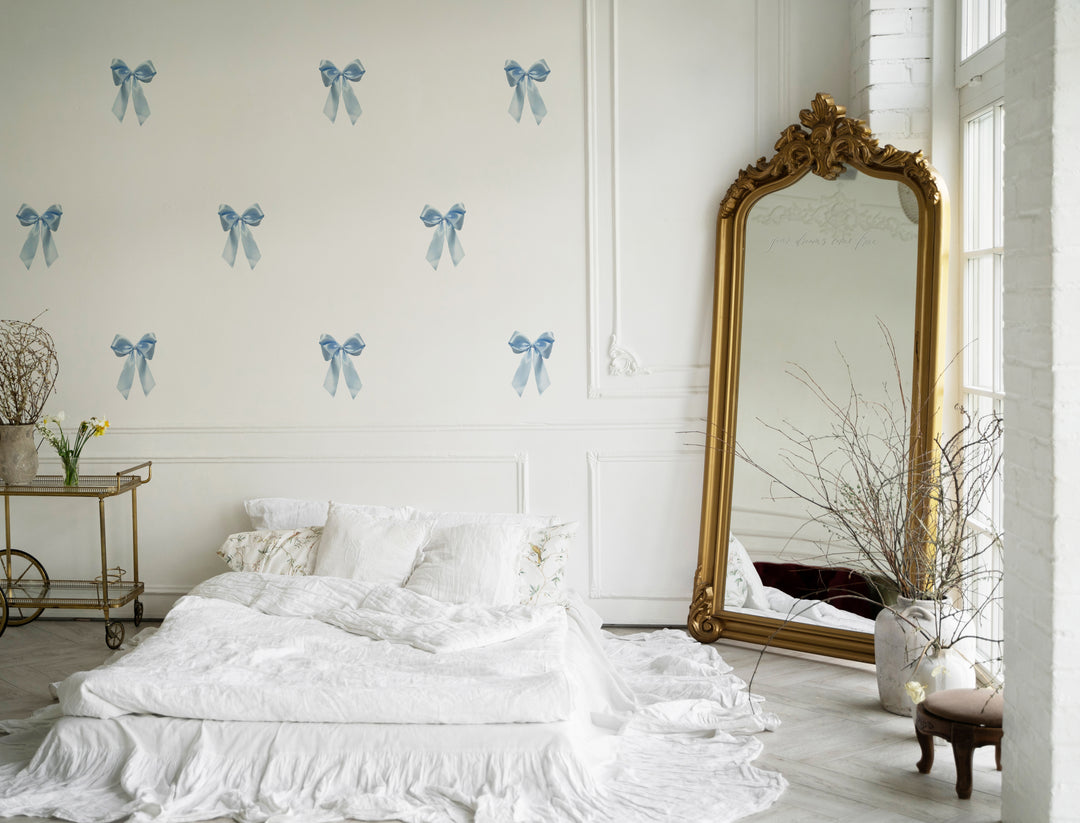 Heirloom Blue Bow Wall Decals