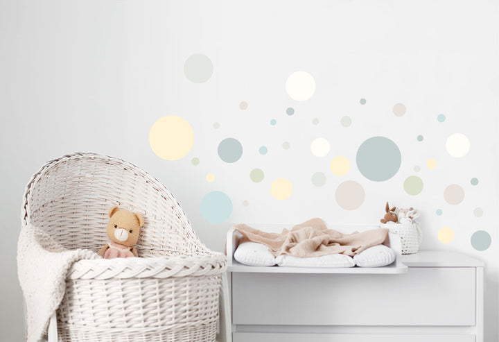 Baby Boho Gender Neutral Polka Dot Wall Decals