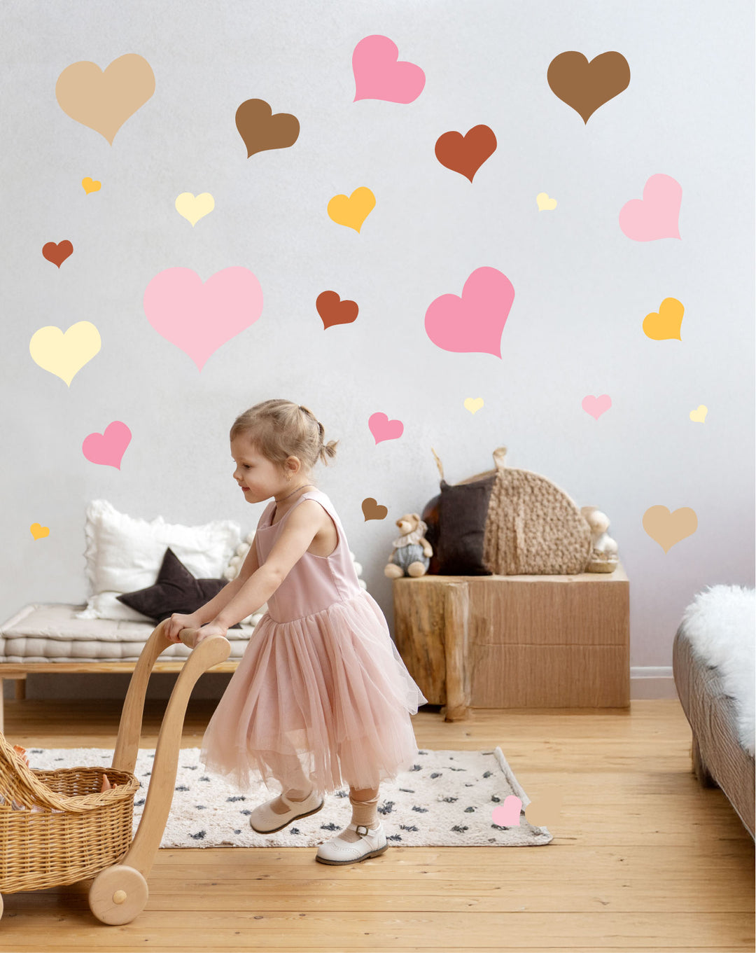 Boho Heart Wall Decals - prestochangodecor