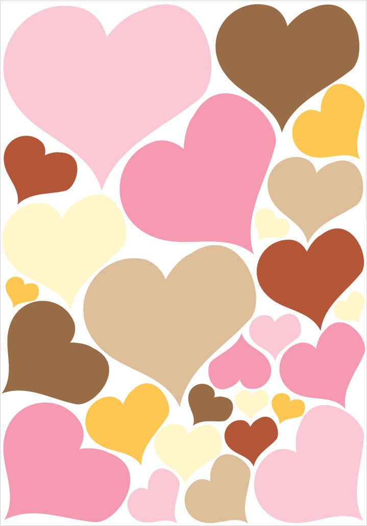 Boho Heart Wall Decals - prestochangodecor