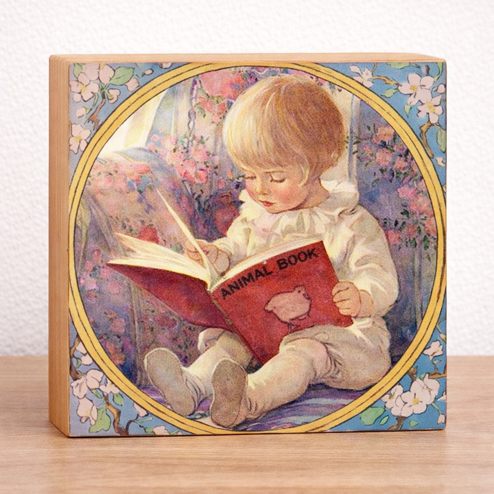 Vintage book illustrations by Jessie Wilcock Smith  Printed on 5.5 x 5.5 in wood blocks