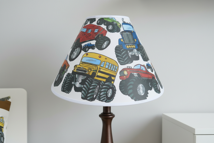 Monster Truck Lamp Shade | Boys Monster Truck Room Decor