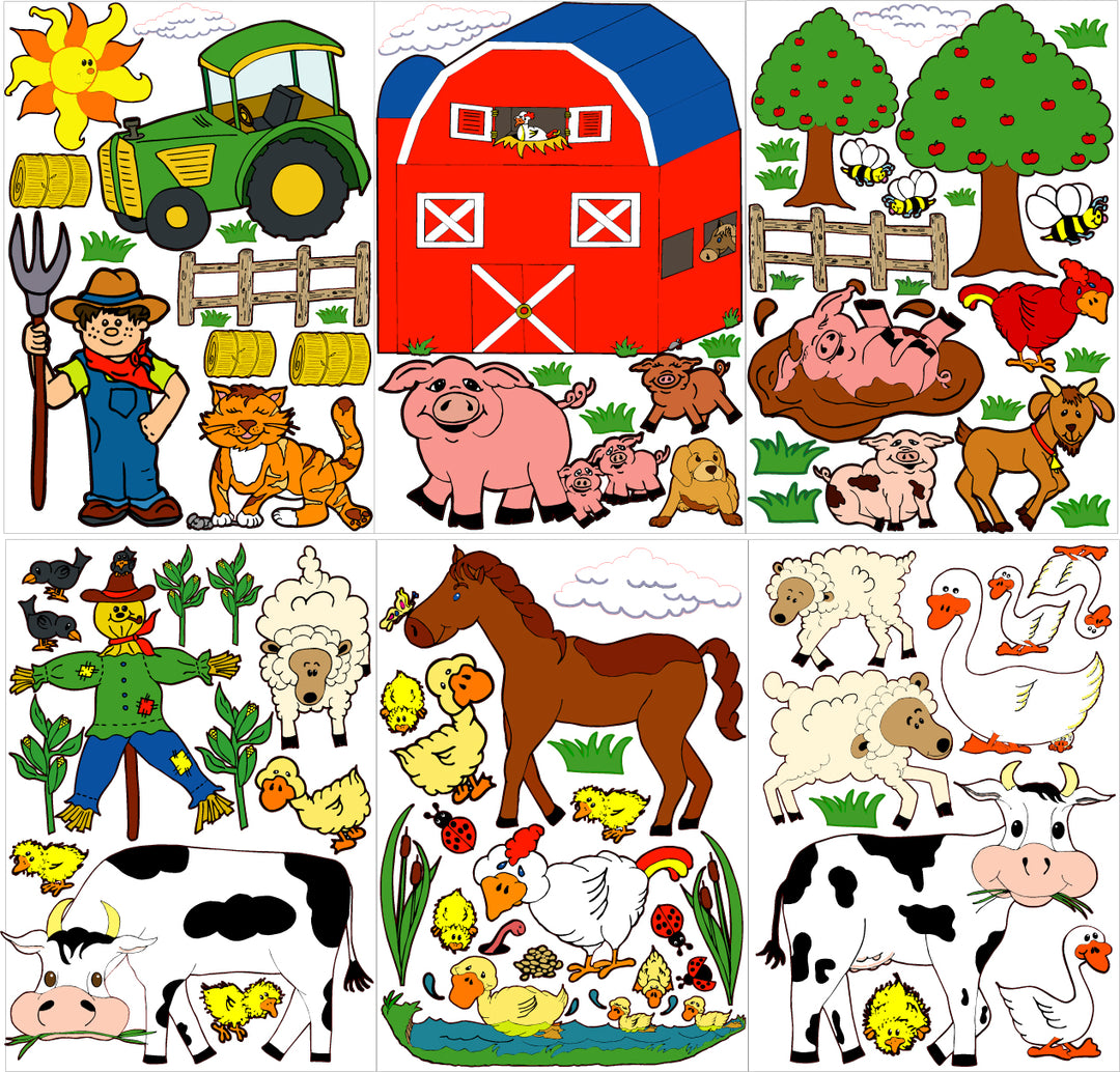 Giant Farm Animal Mural Wall Decals