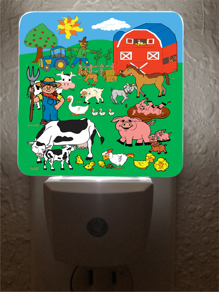 Farm Animal Night Light Lamp