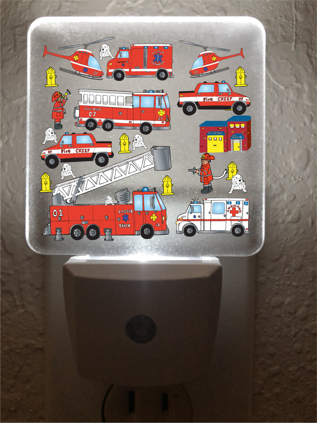 Fire Truck Night Light Fire Truck Kids Room Decor