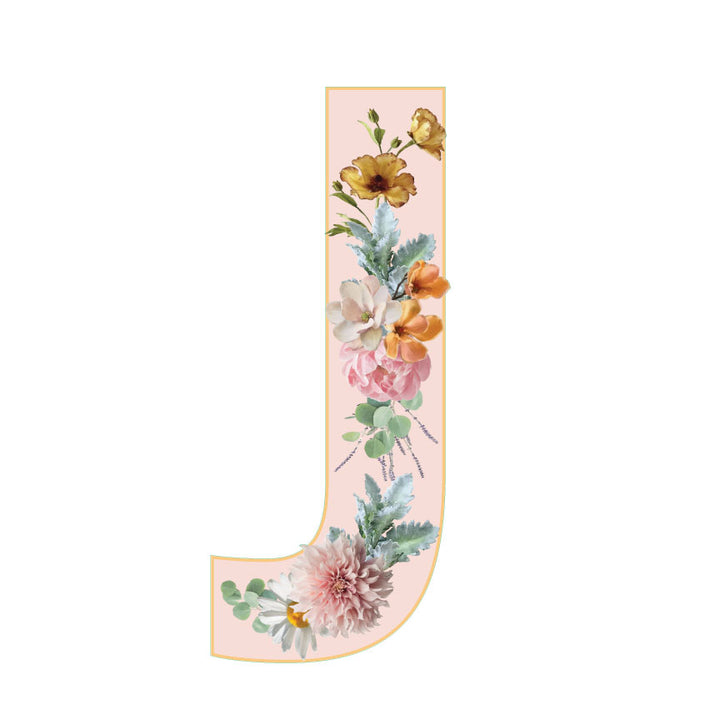 10 in Floral Pink Letter Decals From A to Z Upper and Lower Case
