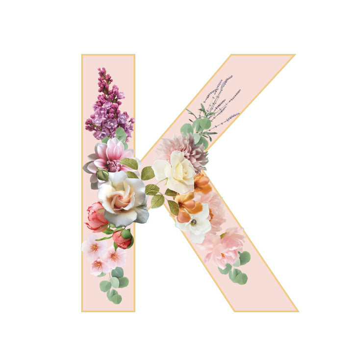 10 in Floral Pink Letter Decals From A to Z Upper and Lower Case