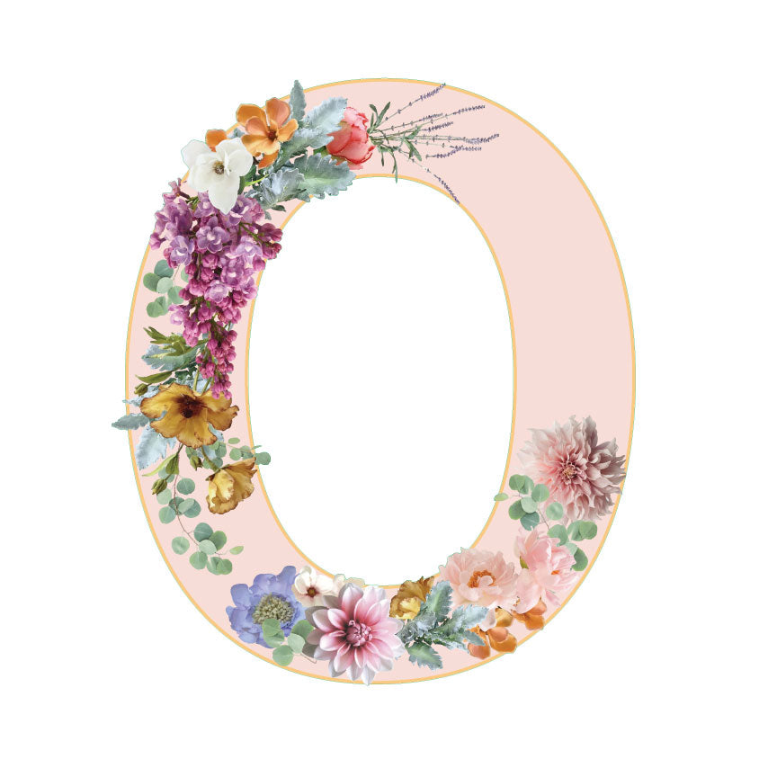 10 in Floral Pink Letter Decals From A to Z Upper and Lower Case