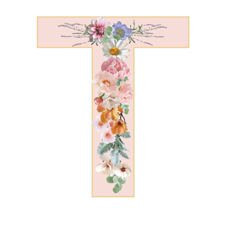 10 in Floral Pink Letter Decals From A to Z Upper and Lower Case