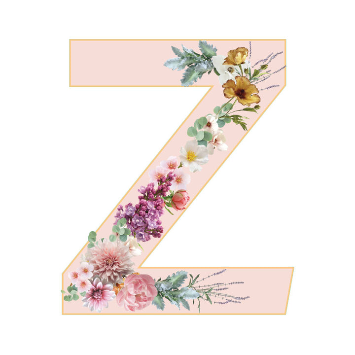10 in Floral Pink Letter Decals From A to Z Upper and Lower Case