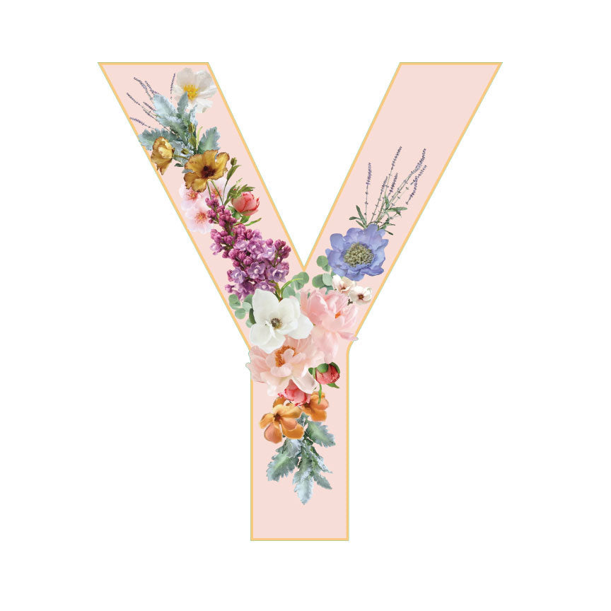 10 in Floral Pink Letter Decals From A to Z Upper and Lower Case