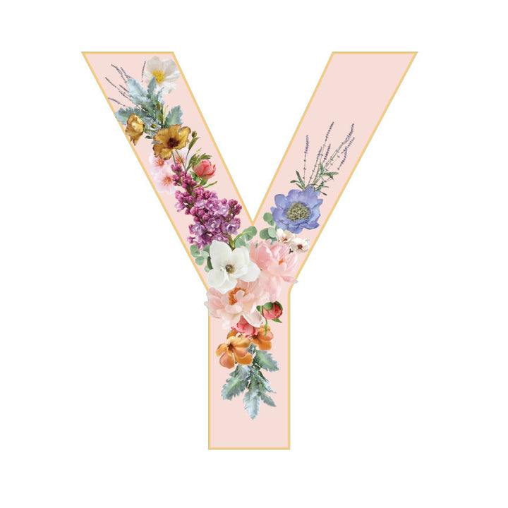 10 in Floral Pink Letter Decals From A to Z Upper and Lower Case