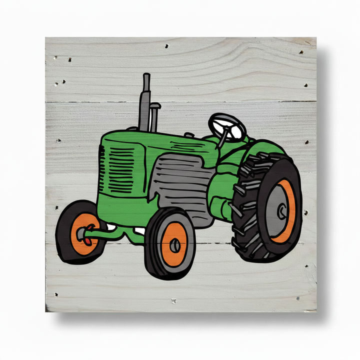 Tractor Art Print Natural Wall Hanging