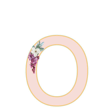 10 in Floral Pink Letter Decals From A to Z Upper and Lower Case