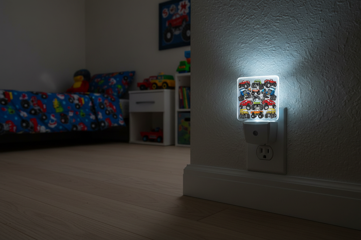 Monster Truck Night Light Lamp | Boys Monster Truck Room Decor
