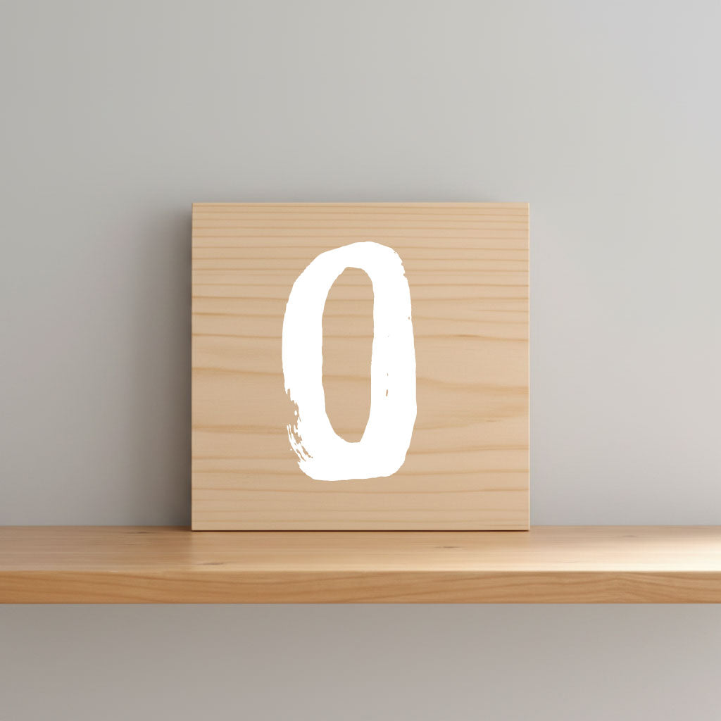 Rustic monogram letter O on natural distressed wood wall hanging, personalized nursery decor for shelf, dresser, and kids bedroom by Presto Chango Decor