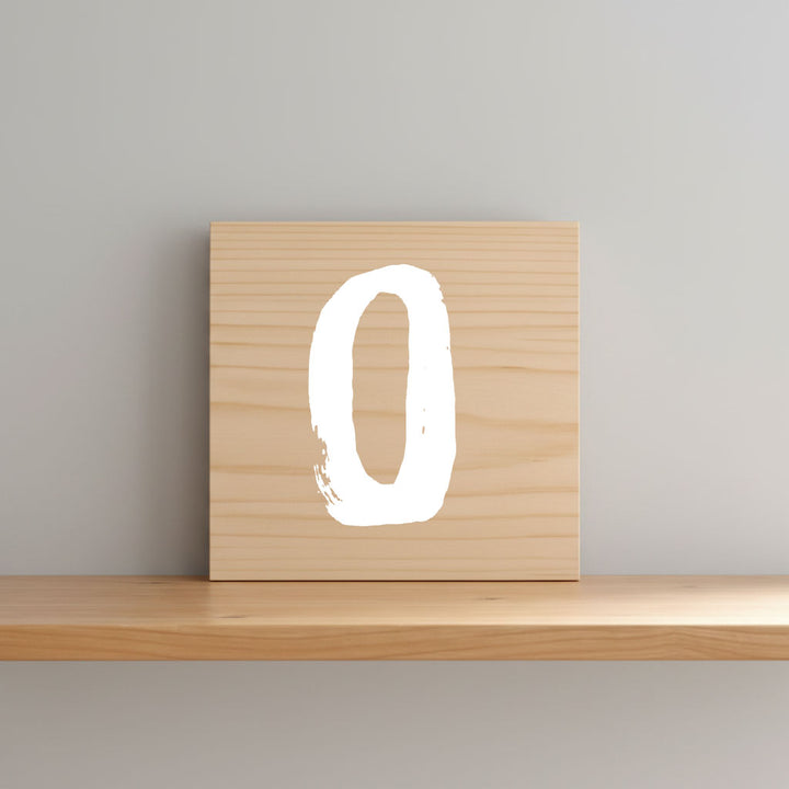 Rustic monogram letter O on natural distressed wood wall hanging, personalized nursery decor for shelf, dresser, and kids bedroom by Presto Chango Decor