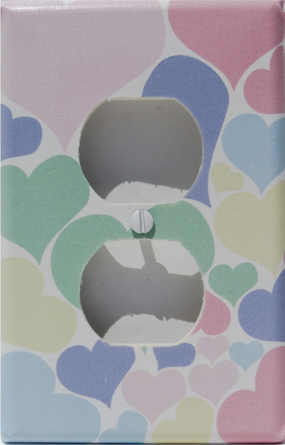 Pastel Heart Light Switch Cover Plate Cover