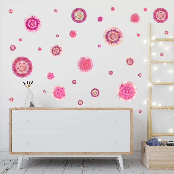 Polka Dot Tie Dye Wall Decals