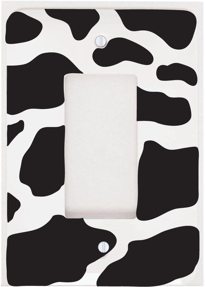 Cow Print Metal Light Switch Cover Plate Outlet Covers