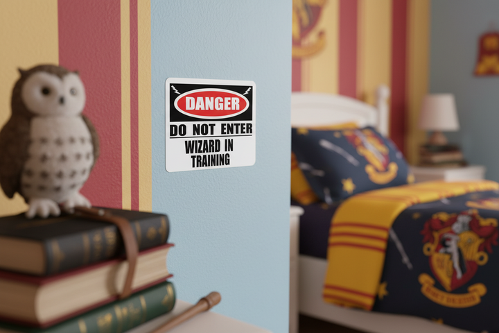 Danger Wizard In Training Wall Decal