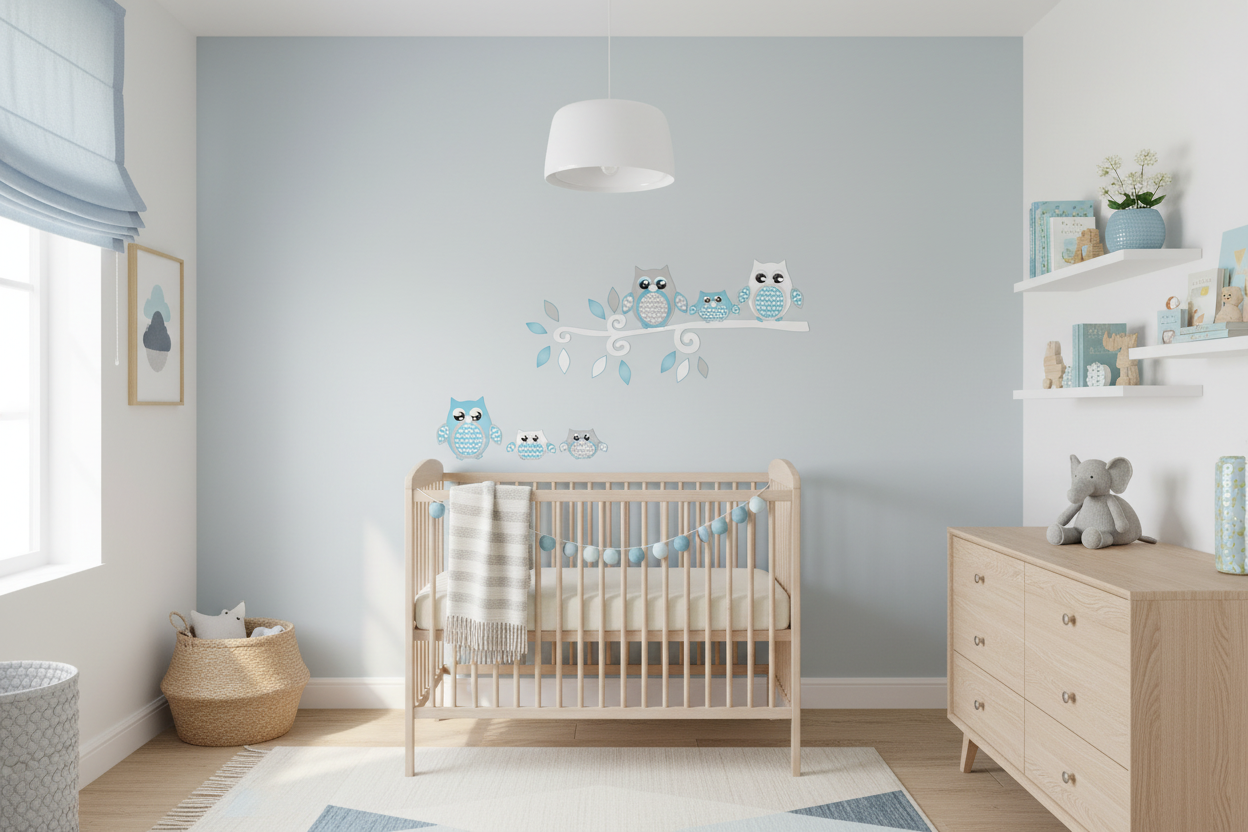 Owl Wall Decals for Nursery | Woodland Forest Owl Wall Stickers ...