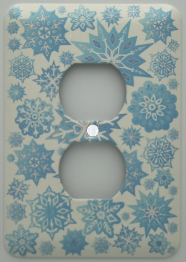 Snow Flakes Light Switch Cover Plate