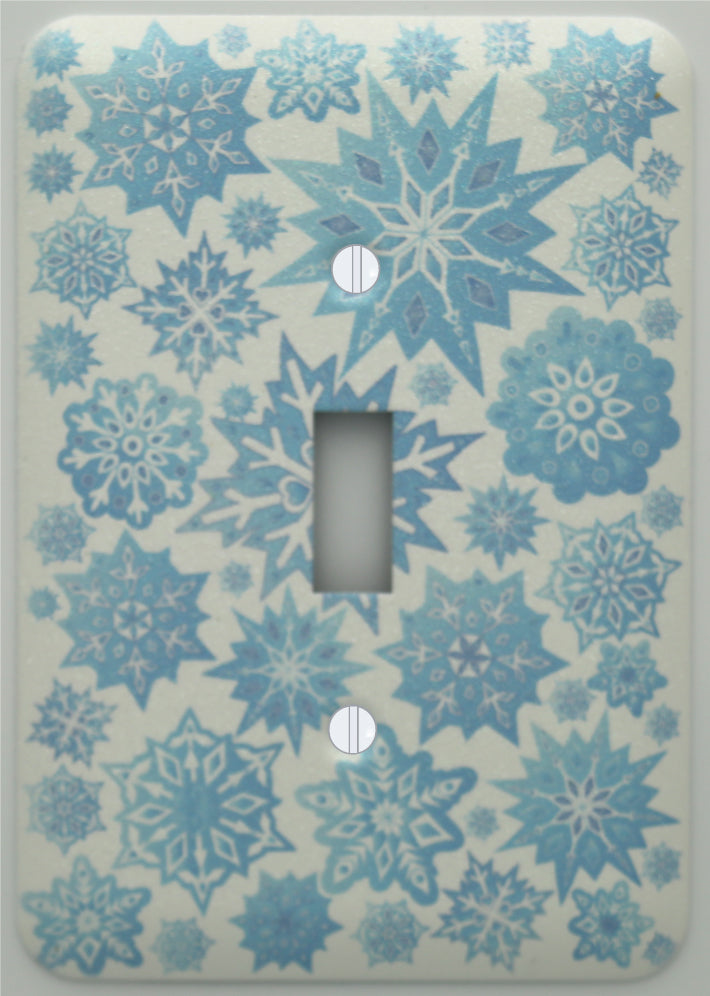 Snow Flakes Light Switch Cover Plate